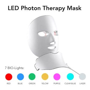 Professional Wireless LED 7 Color LED Photon Light Therapy Face Mask with Neck for Wrinkle Remover (1)
