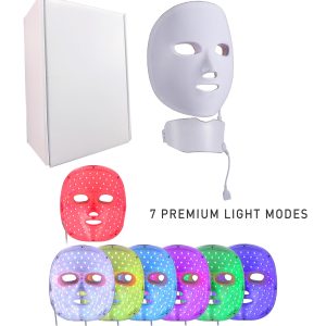 LED 7 Color Photon Face Neck Mask Facial Mask Neck Set LM04 01