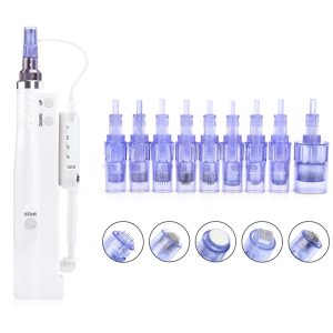 Professional meso microneedling derma pen with liquid mesotherapy hyaluronic serum injector microneedling professional DP14 01