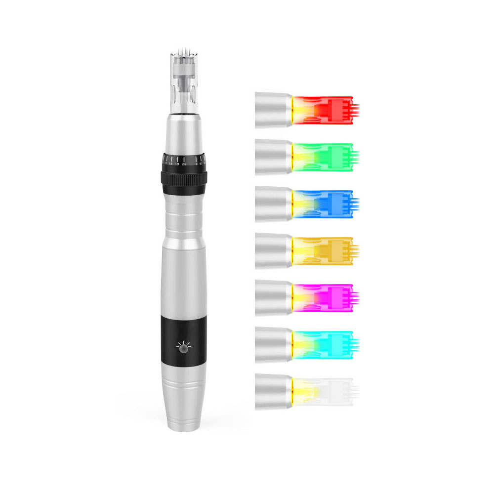 7 Color LED Derma Pen Kit | Professional Wireless MTS Nano Microneedling Pen for Salon & Home Skin Rejuvenation - Image 3