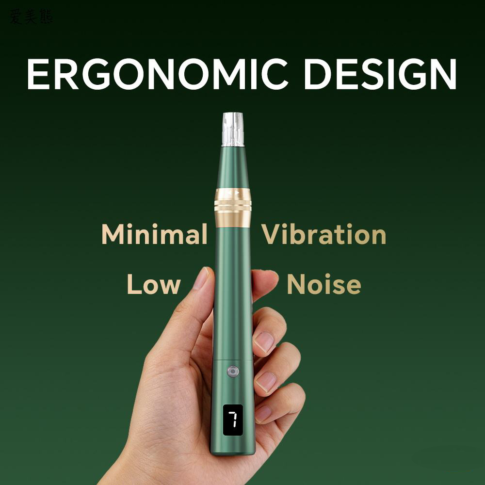 7-Speed Cordless Microneedling Pen with LCD Display - Adjustable Depth Derma Pen for Skin Rejuvenation 02