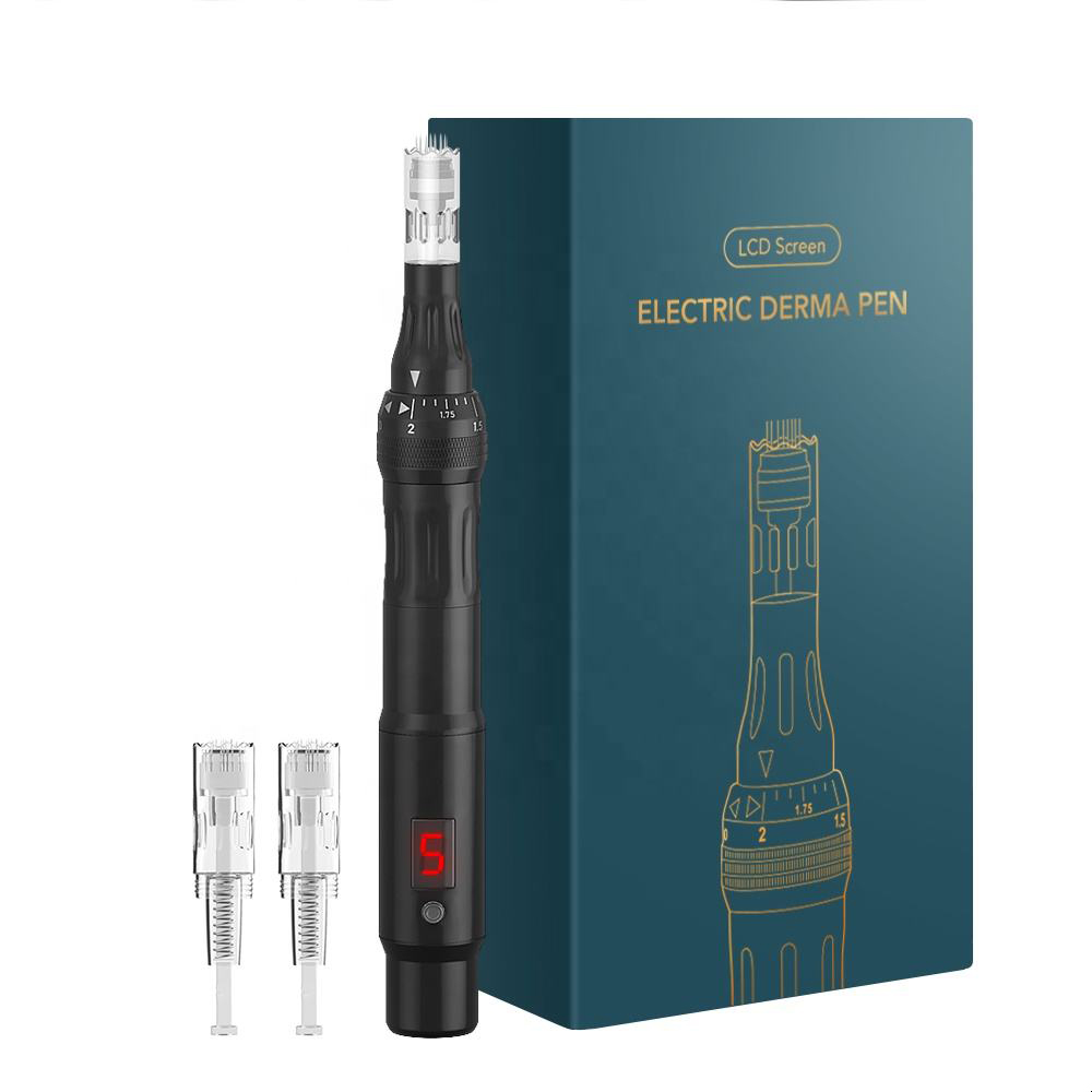 Wireless Electric Derma Pen with LCD Screen - Professional Microneedling Pen for Skin Care