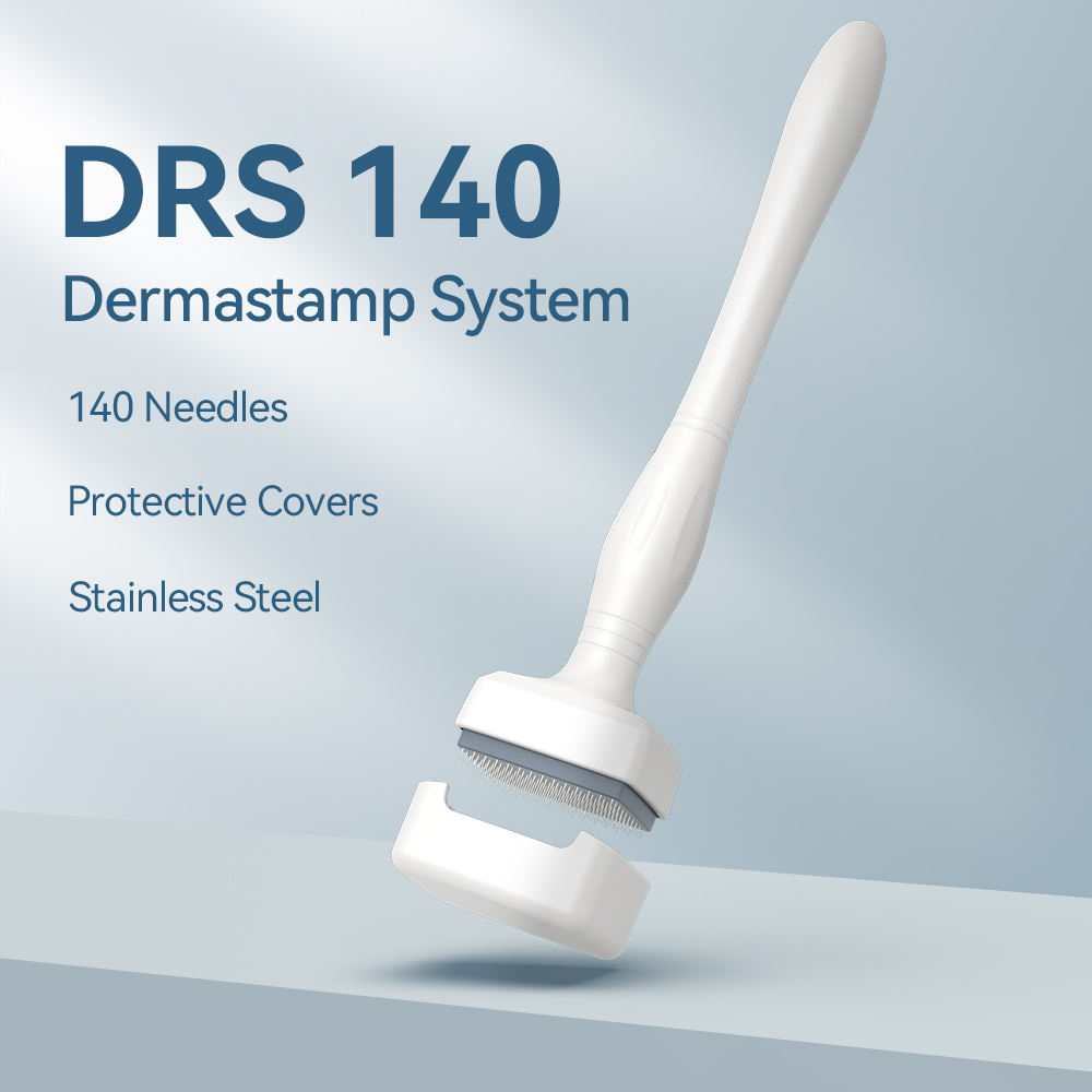 DRS140 Dermastamp 140 Pins Microneedle Stamp for Face, Scalp & Beard Growth 10 Pieces - Image 2
