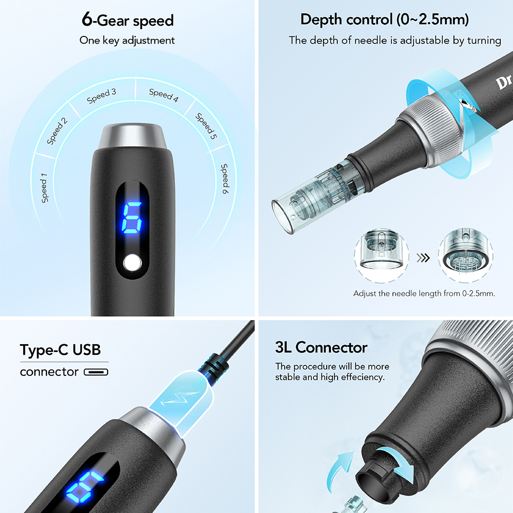 Dr. Pen M7S Microneedling Pen - Advanced Skin Rejuvenation & Hair Regrowth Solution 03