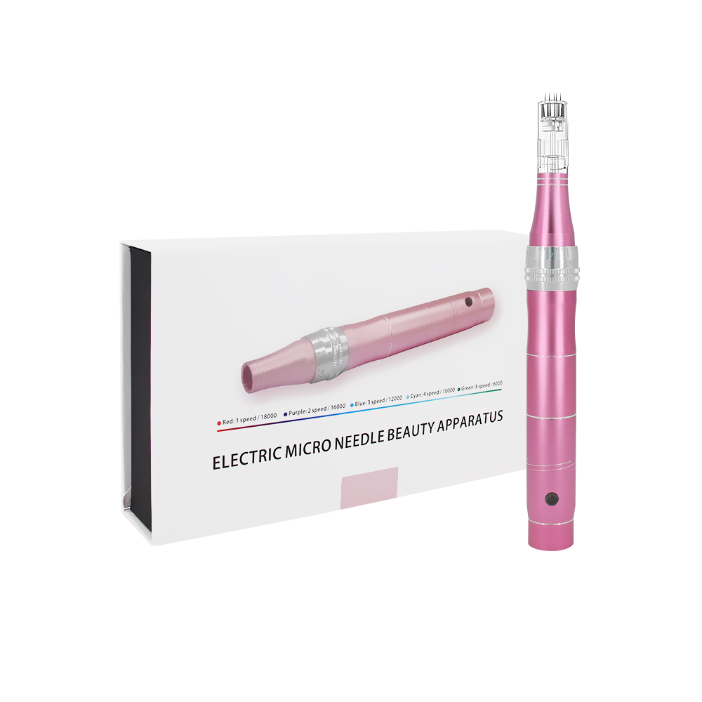Professional 5 Speed Electric Micro Needle Pen - Home Use Microneedling Device Anti-Aging Wrinkle Reduce