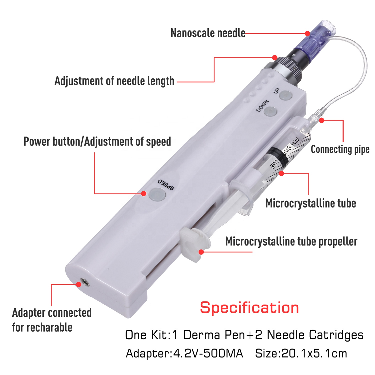 Portable Microneedling Pen with Serum Injector | Home & Salon Skin Care 04