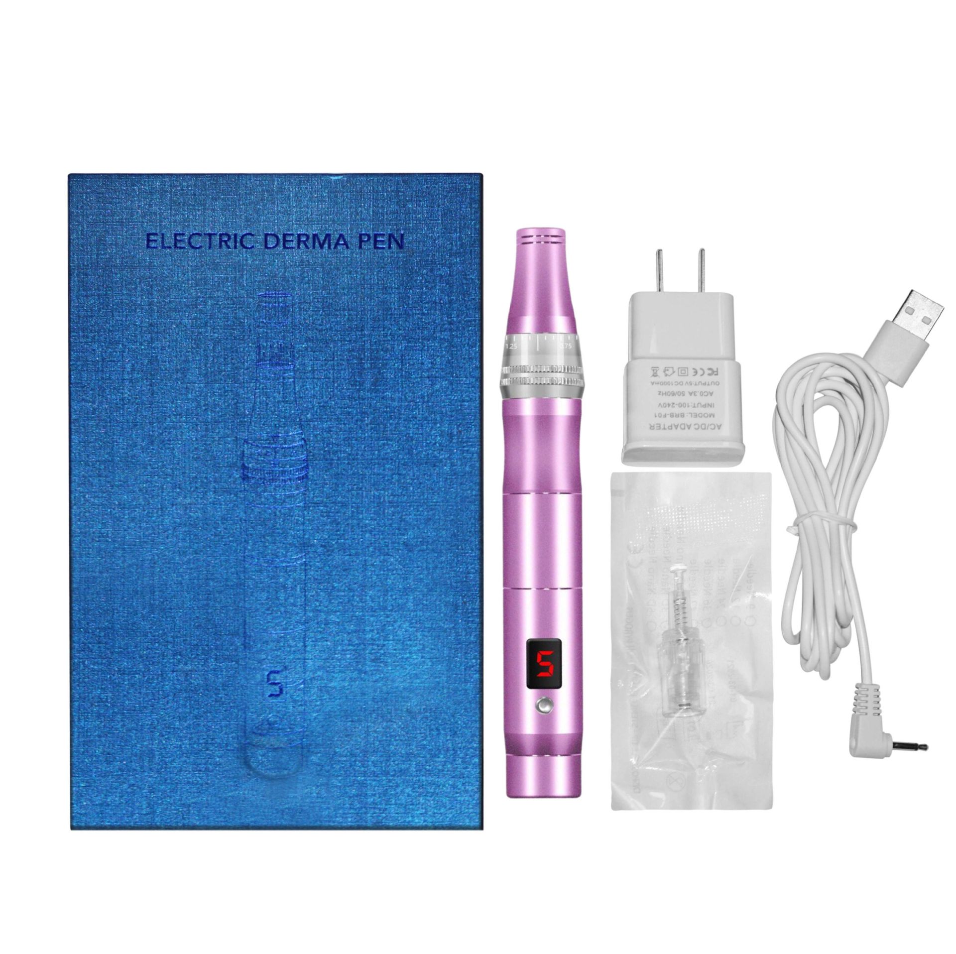 Professional Digital Electric Derma Pen 5 Speed Microneedling Skin Care Kit 01