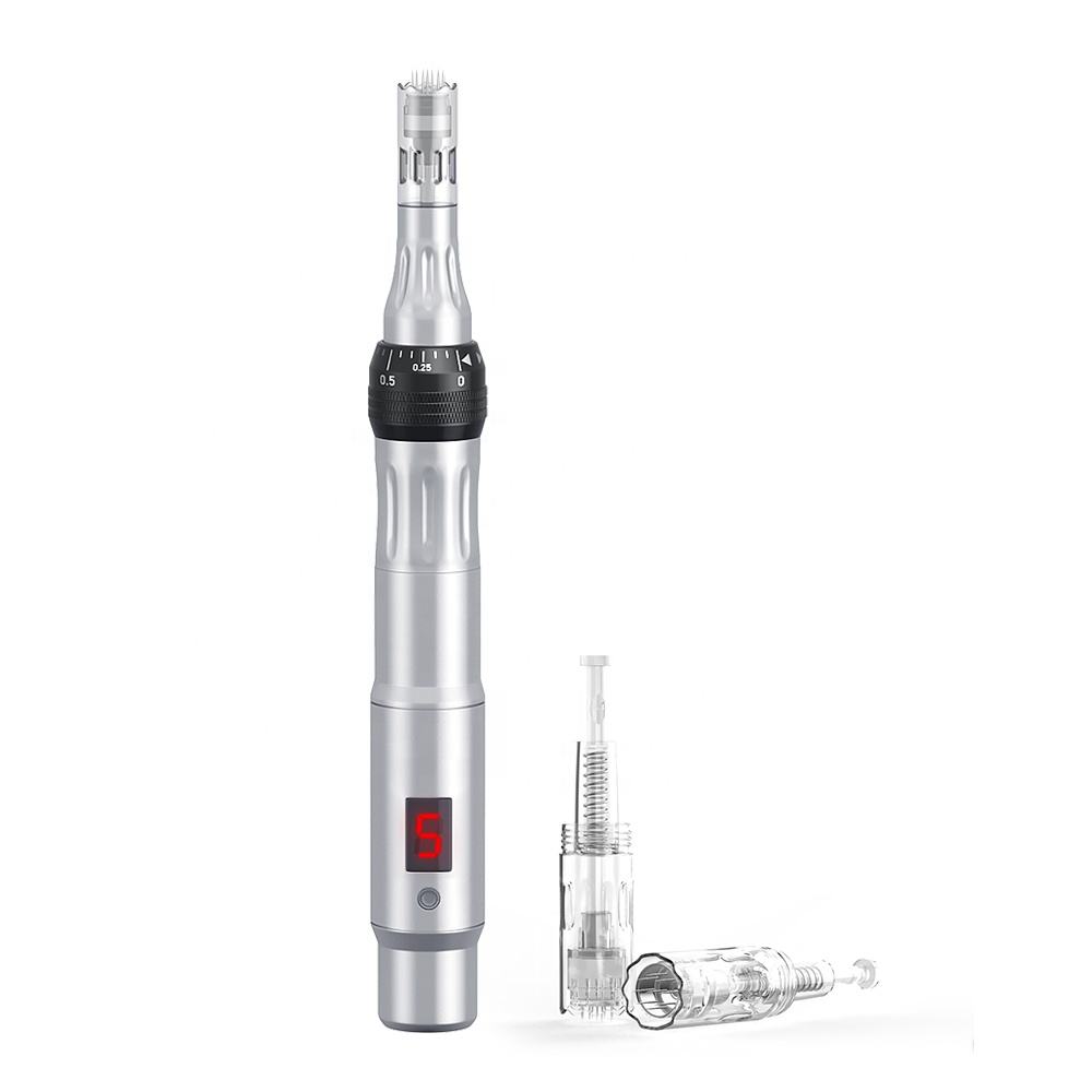 Wireless LCD Electric Derma Pen - Professional Microneedling Pen for Skin Rejuvenation Acne Scar Stretch Mark Removal - Image 3