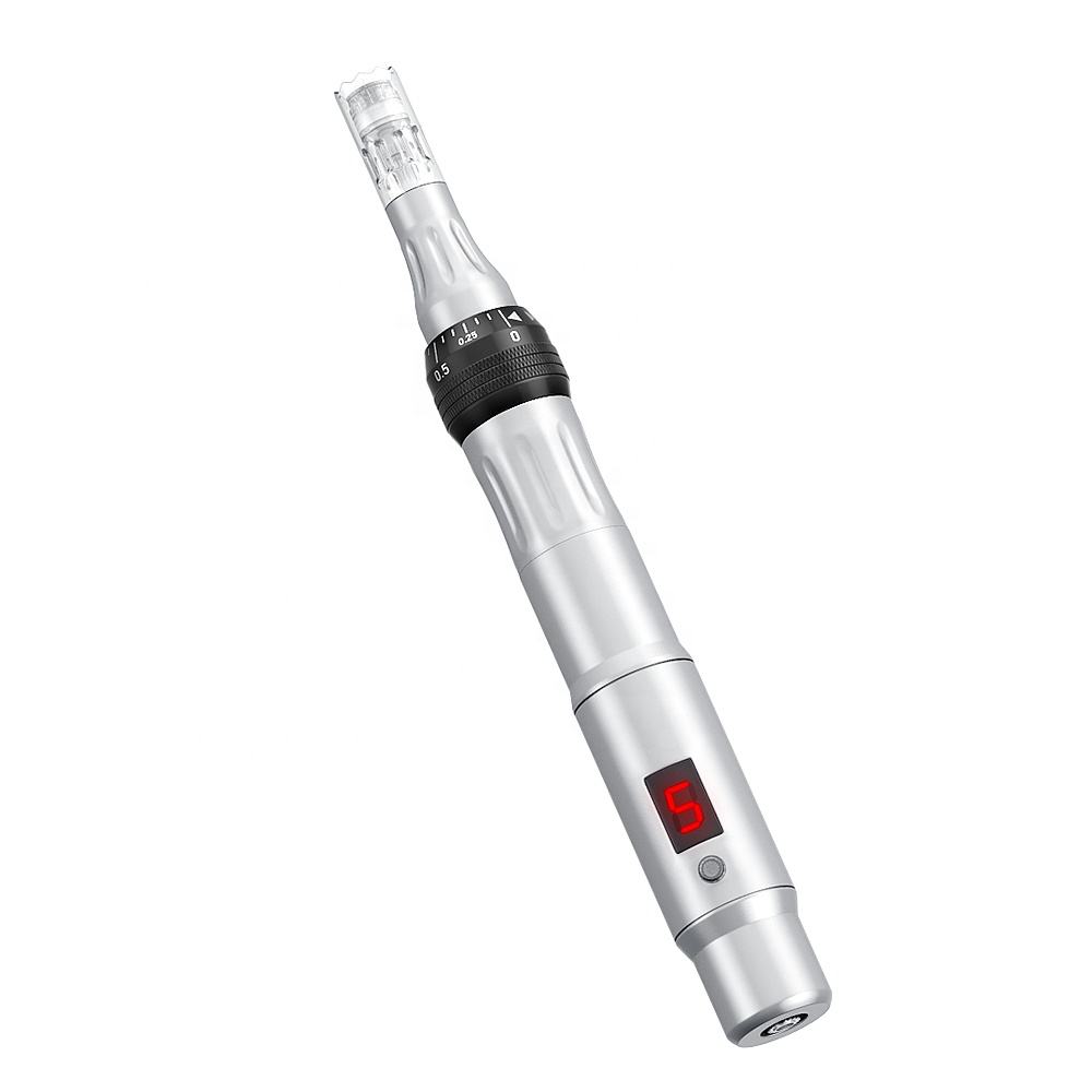 Wireless LCD Electric Derma Pen - Professional Microneedling Pen for Skin Rejuvenation Acne Scar Stretch Mark Removal - Image 5