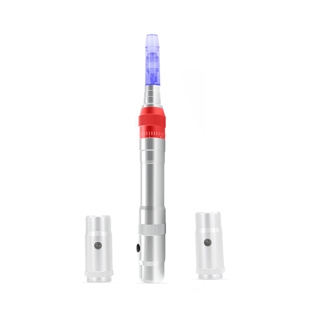Professional Wireless Derma Pen Microneedling Kit with 2 Batteries Aluminum Case Home Salon Mesotherapy Device for Wrinkles Pores Stretch Marks - Image 5