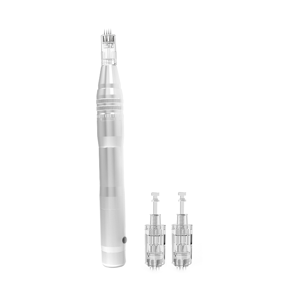 Rechargeable derma pen kit with dual batteries in aluminum case 03