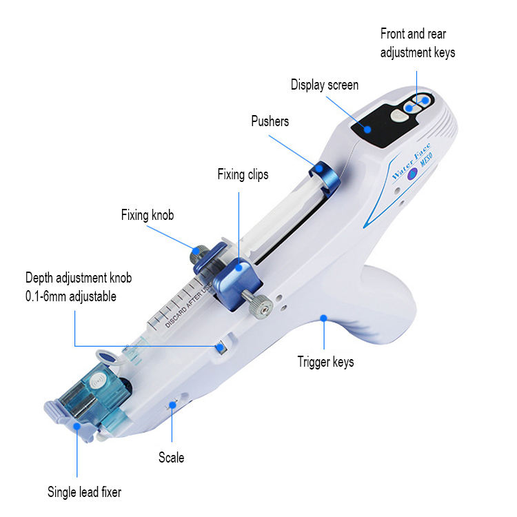 Water Face Mesotherapy Gun RF Warm Import Deep Shallow Injection Device 03