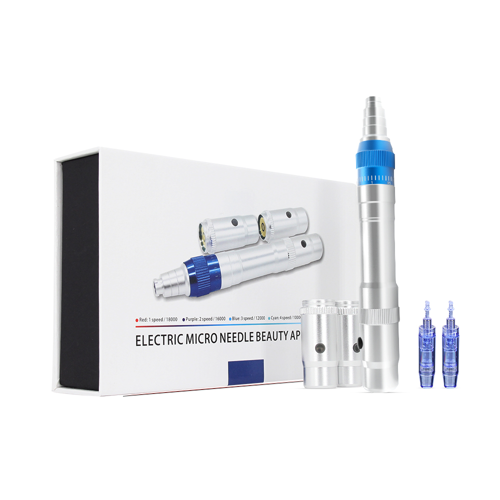 Professional Wireless Electric Microneedling Pen – Multi-Speed MTS Derma Pen with 3 Replaceable Batteries for Salon & Home Skin Rejuvenation